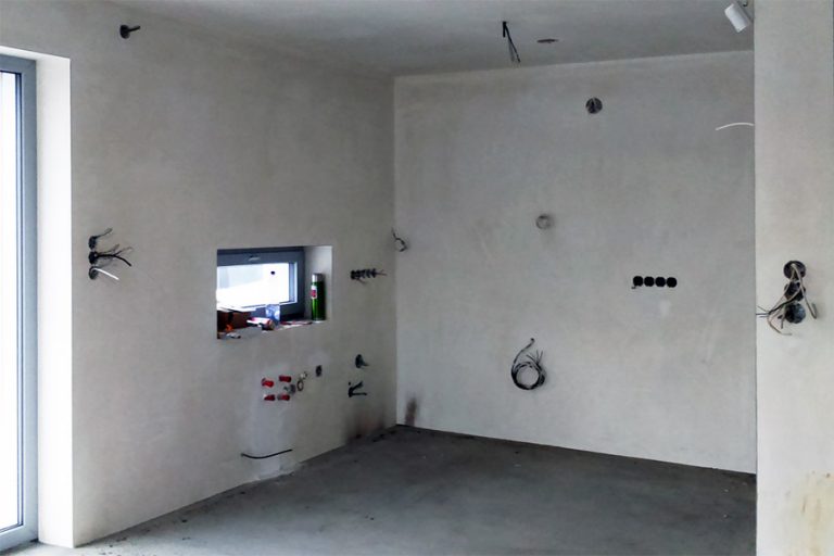 Priestor budúcej kuchyne pred realizáciu interiéru